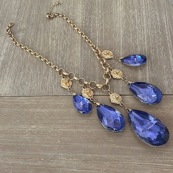 Blue large stone necklace - Picture 13 of 17